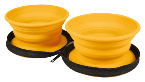Kiwi Walker TRAVEL DOUBLE BOWL zestaw misek turystycznych pomarańczowych
