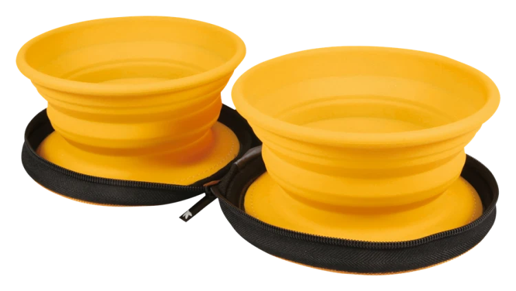 Kiwi Walker TRAVEL DOUBLE BOWL zestaw misek turystycznych pomarańczowych