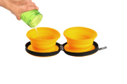 Kiwi Walker TRAVEL DOUBLE BOWL zestaw misek turystycznych pomarańczowych