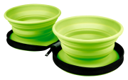 Kiwi Walker TRAVEL DOUBLE BOWL zestaw misek turystycznych zielonych