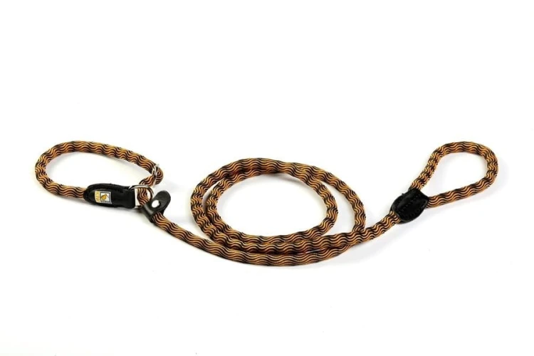 Kiwi Walker ROPE LEAD 2in1 Smycz i obroża żółto-czarna