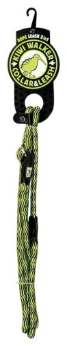Kiwi Walker ROPE LEAD 2in1 Smycz i obroża zielono-czarna