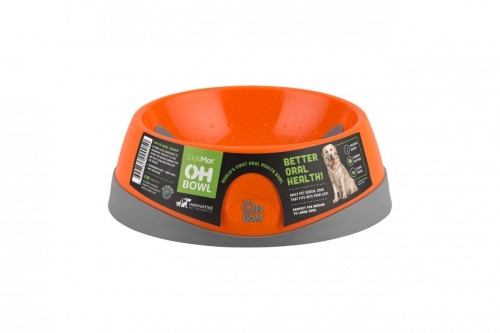 OH Bowl® Miska dbająca o higienę jamy ustnej psa Pomarańczowa rozmiar M
