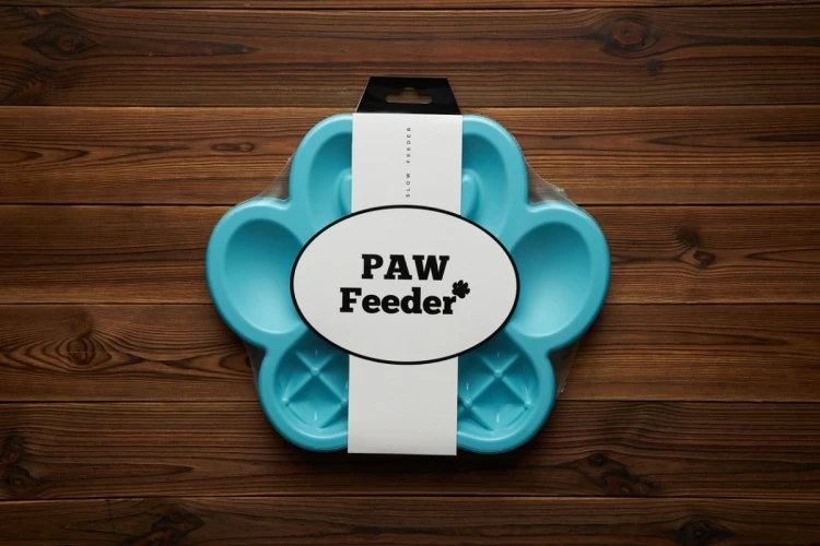 Pet Dream House PAW SLOW FEEDER kolor niebieski