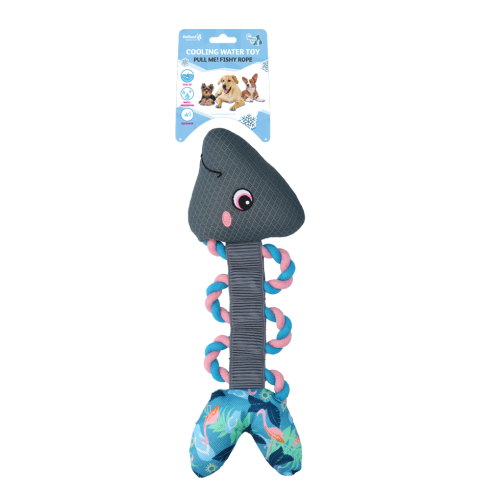 CoolPets Pull me! Fishy rope (Flamingo) RYBA z liną zabawka do wody