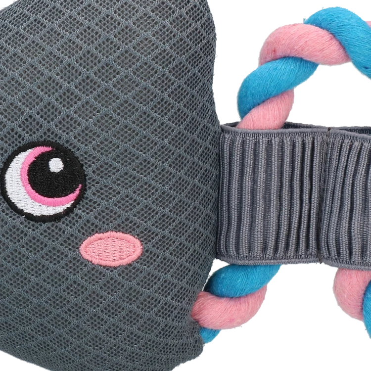 CoolPets Pull me! Fishy rope (Flamingo) RYBA z liną zabawka do wody