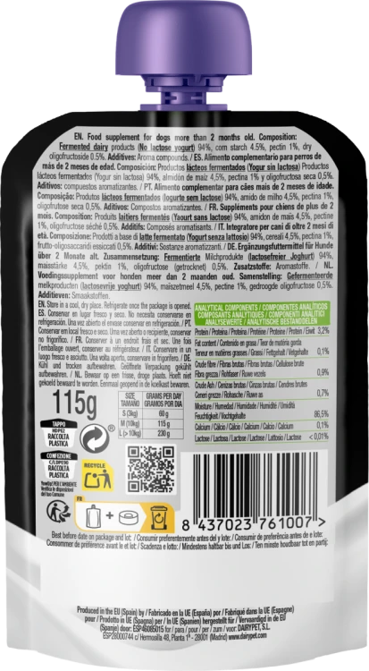 YOW UP! Prebiotyki Jogurt naturalny dla psa 115g