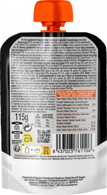 YOW UP! Zdrowe Stawy Jogurt dla psa z kurczakiem 115g