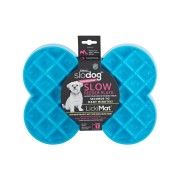 Miska slow food spowalniająca jedzenie SMALL SLODOG® turkusowa