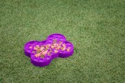 Miska slow food spowalniająca jedzenie SMALL SLODOG® turkusowa