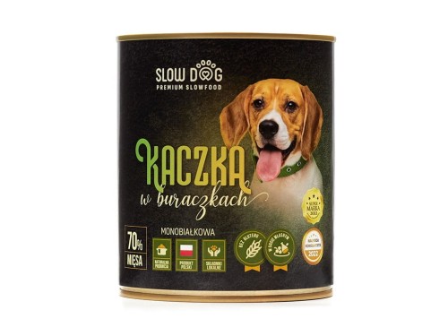 SLOW DOG Kaczka w buraczkach 850g ZESTAW 6 szt.