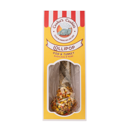 Cooka’s Cookies LOLLIPOP Lizak - gryzak z dorsza i indyka 30g