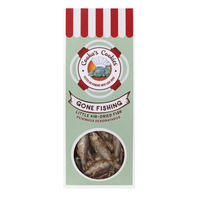 Cooka’s Cookies GONE FISHING Suszone powietrzem rybki Omena 90g