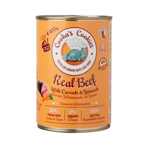 Cooka’s Cookies REAL BEEF Karma mokra dla psów z wołowiną 400g x 6 szt