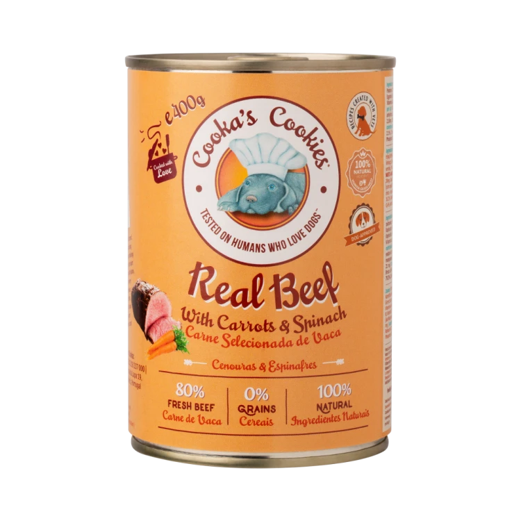 Cooka’s Cookies REAL BEEF Karma mokra dla psów z wołowiną 400g x 6 szt