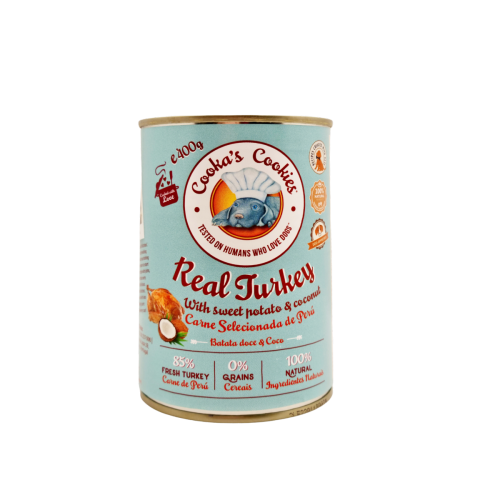 Cooka’s Cookies REAL TURKEY Karma mokra dla psów z indykiem 400g x 6 szt.