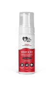 We Love Bark WASH &amp; GO Wild Cherry Oczyszczający, kondycjonujący, piankowy szampon prebiotyczny i środek do czyszczenia łap 150ml