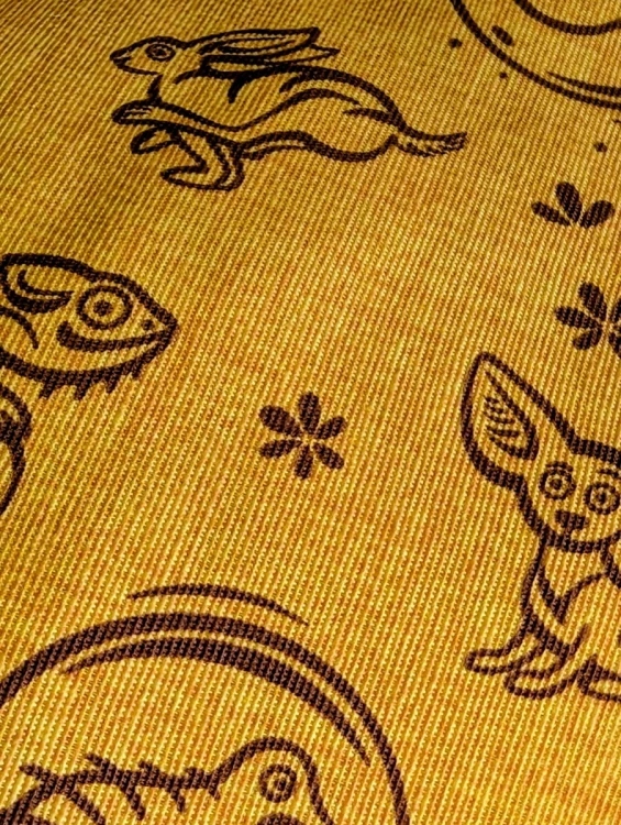 KIWI WALKER Kiwi&amp;Friends Cushions Włoskie i lekkie legowisko dla psa L pomarańczowe