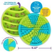 Brightkins Łamigłówka Miska spowalniająca CIRCLE 2-in-1 SLOW FEEDER BOWL &amp; LICK MAT