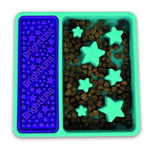 Brightkins Łamigłówka Miska spowalniająca SQUARE 2-in-1 SLOW FEEDER BOWL &amp; LICK MAT