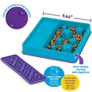 Brightkins Łamigłówka Miska spowalniająca SQUARE 2-in-1 SLOW FEEDER BOWL &amp; LICK MAT