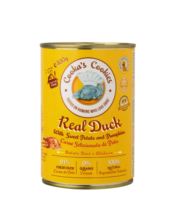 Cooka’s Cookies REAL DUCK Karma mokra dla psów z kaczką 400g x 6szt.