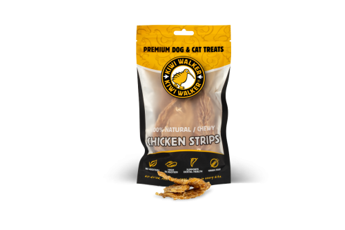 Kiwi Walker 100% KURCZAK PASKI Przysmaki suszone powietrzem dla psa i kota 100g