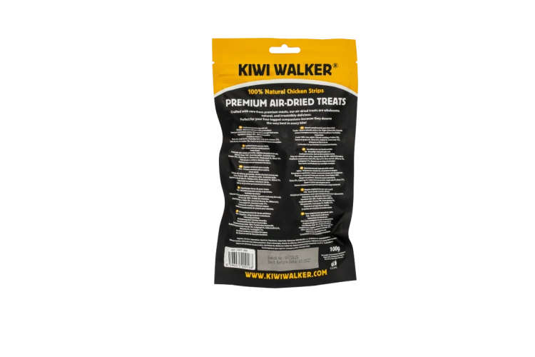 Kiwi Walker 100% KURCZAK PASKI Przysmaki suszone powietrzem dla psa i kota 100g