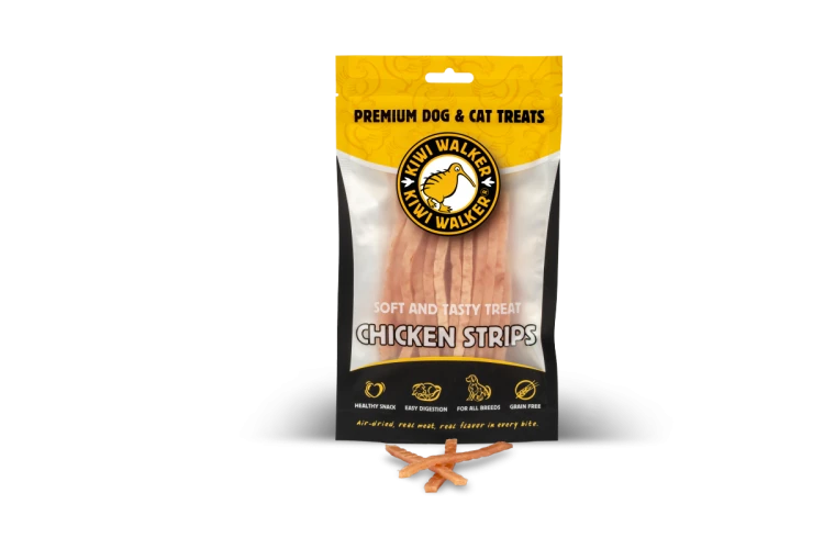 Kiwi Walker KURCZAK MIĘKKIE PASKI Soft Przysmaki suszone powietrzem dla psa i kota 100g