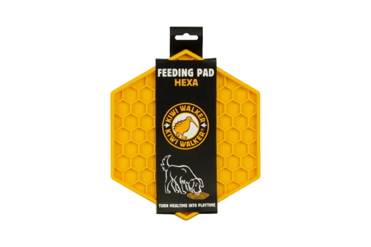 Kiwi Walker Hexa Feeding Pad Maxi – mata do lizania dla psa i kota pomarańczowa