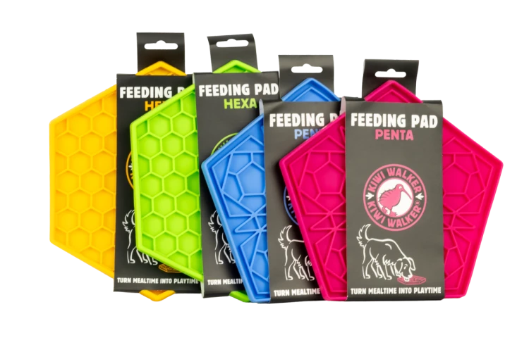 Kiwi Walker Hexa Feeding Pad Maxi – mata do lizania dla psa i kota pomarańczowa