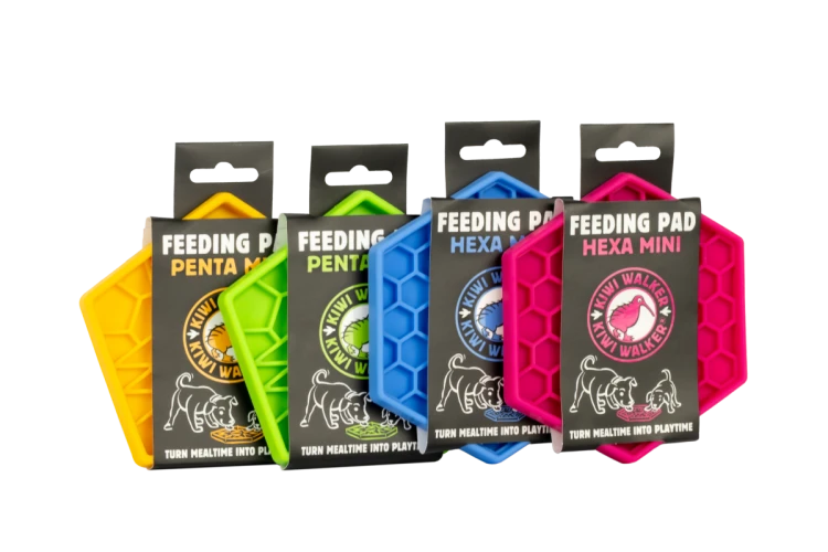Kiwi Walker Hexa Feeding Pad Mini – mata do lizania dla psa i kota niebieska