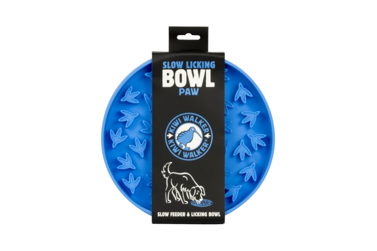 Kiwi Walker Slow Licking Bowl Paw Maxi – miska spowalniająca jedzenie i lizanie dla psa i kota niebieska