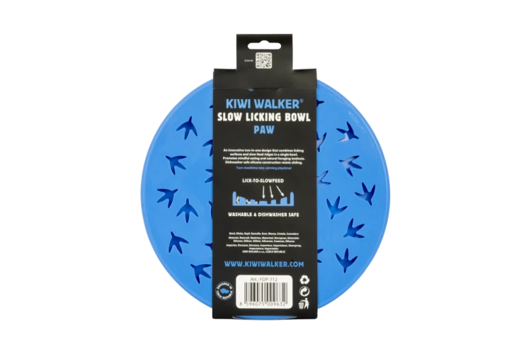 Kiwi Walker Slow Licking Bowl Paw Maxi – miska spowalniająca jedzenie i lizanie dla psa i kota niebieska