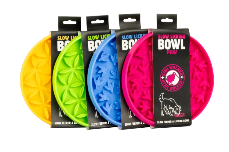 Kiwi Walker Slow Licking Bowl Paw Maxi – miska spowalniająca jedzenie i lizanie dla psa i kota różowa