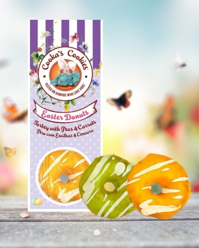 Cooka's Cookies EASTER DONUTS Przysmaki dla psa z indyka 70g