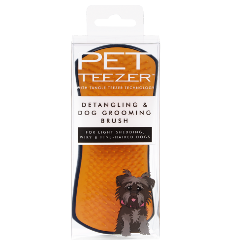 PET TEEZER szczotka do rozplątywania i pielęgnacji sierści rozmiar L pomarańczowo-granatowa