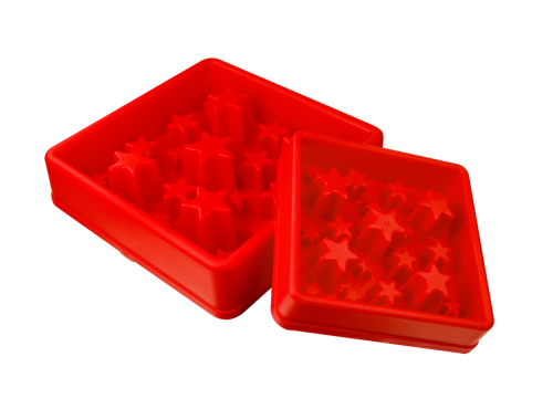 Eat Slow Live Longer STAR miska spowalniająca czerwona S