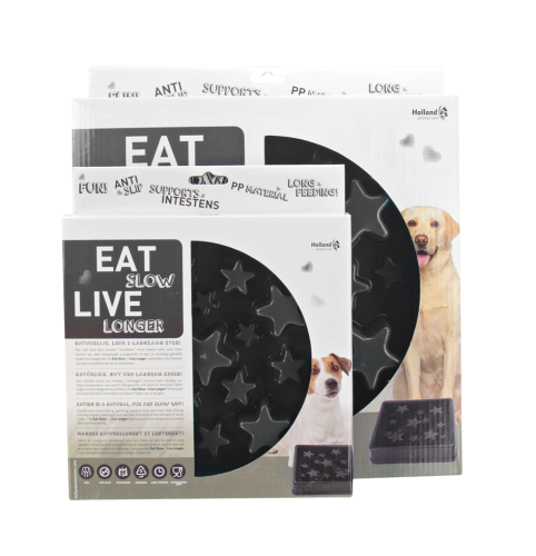 Eat Slow Live Longer STAR miska spowalniająca szara S