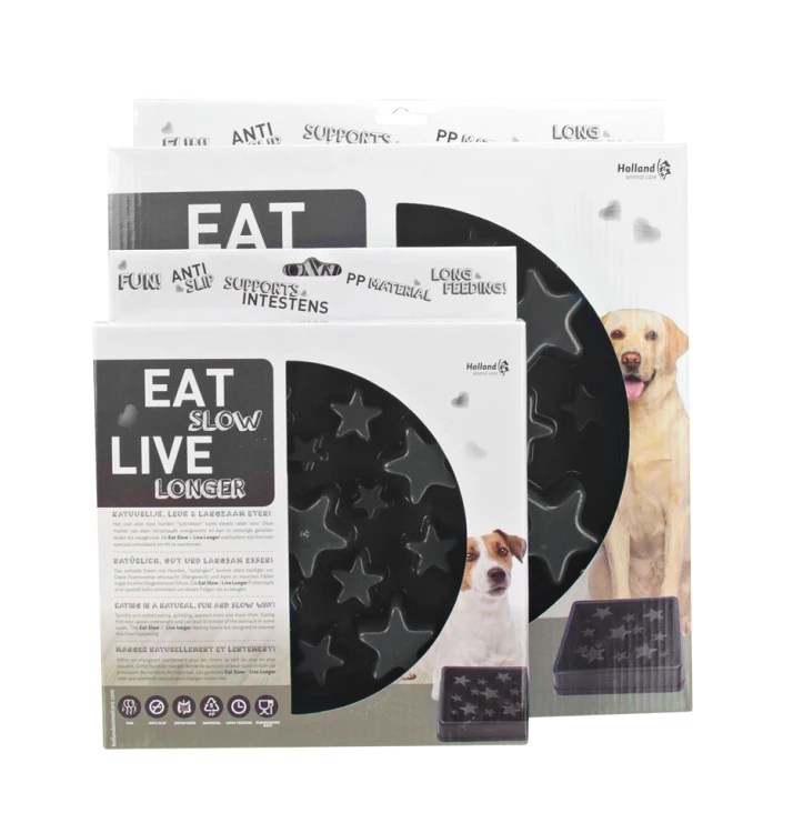 Eat Slow Live Longer STAR miska spowalniająca szara S