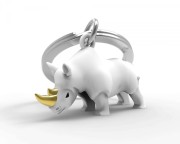 Metalmorphose Brelok NOSOROŻEC biały