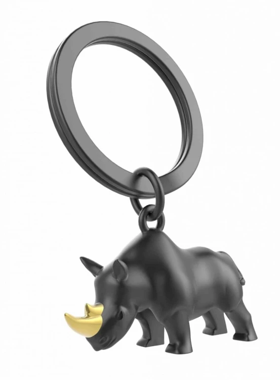 Metalmorphose Brelok NOSOROŻEC czarny