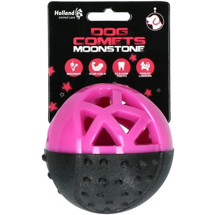 DOG COMETS MOONSTONE piłka na przysmaki RÓŻOWA